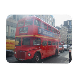 Ônibus vermelho velho Londres 3" da cidade" ímã