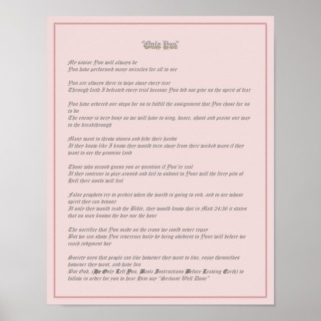 Only You - Poster (Frente)