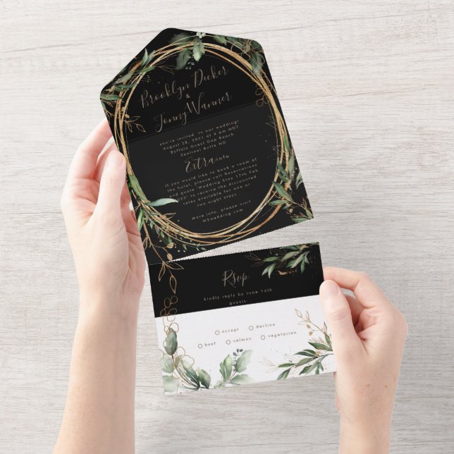 Onyx Preto Premium | Boho Greenery | Eucalipto | (Tearaway)