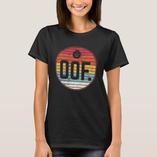 Oof retro vintage bloqueia Pullover Hoodie (Frente)