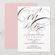 Ooh La Paris França Sweet 16 Convite