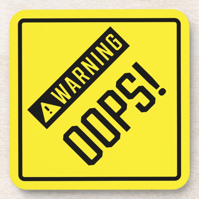 Oops! Porta-copos de plástico rígido (Frente)