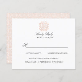 Opção de menu CHic Azulejos elegantes PINK WEDDING