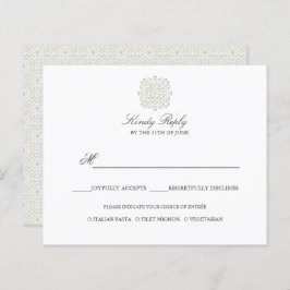 Opção de menu RESPOSTA DE WEDDING elegante para Az