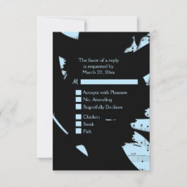 Opção de Menu RSVP w de Música Abstrato Preta e Az