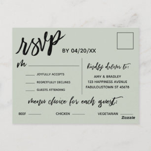 Opção de Menu Verde da Página de Manuscrito Casual