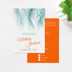 Opção de refeição de casamento de palma tropic