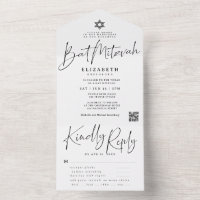 Opção de Refeição QR para Bat Mitzvah da Estrela d