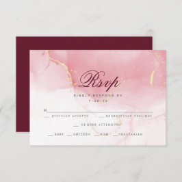 Opção de RSVP | Maroon-Cor-de-rosa Wash