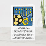 Opção Personalizar Cartão de Saudação Hanukkah<br><div class="desc">Cartão Saudável de 7" x 5" para Chanucá ou Chanukah com envelope. Um cartão humorístico para qualquer um. Opção de personalização pronta se você estiver! Basta escolher seu estilo de fonte,  cor,  tamanho e texto favoritos para dentro de cartão.
Obrigados para parar e comprar. Muito apreciado.
Feliz Hanukkah/Chanukah/Hanukah :)</div>