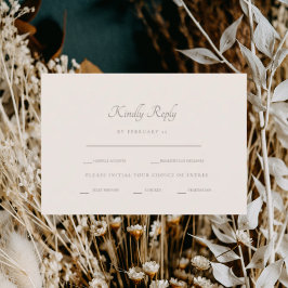 Opções de Janto de Creme Formal RSVP