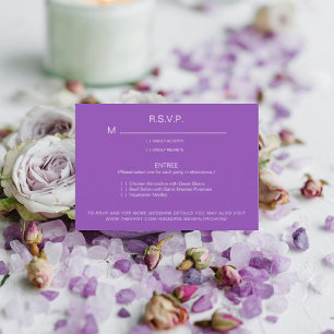 Opções de Janto de lavanda Cartão RSVP de Casament