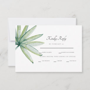 Opções de Janto de pastas tropicais RSVP branco