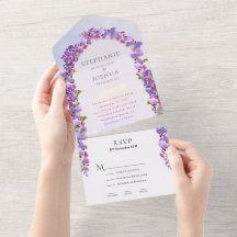 Opções de Menu RSVP de Casamento de Arch RSP de Ar