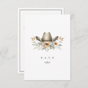 Opções de refeição de cowboy ocidental RSVP
