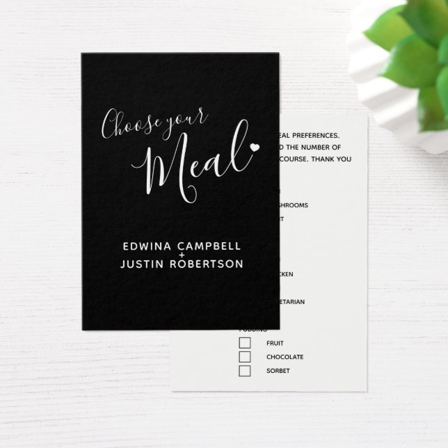 Opções de refeição de opção de menu script texto c (Mesa)