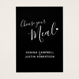 Opções de refeição de opção de menu script texto c