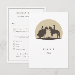 Opções de refeição de soldado de cowboy RSVP de ca