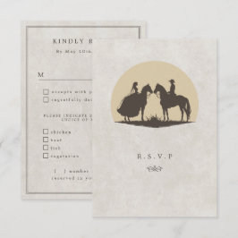 Opções de refeição de soldado de cowboy RSVP de ca