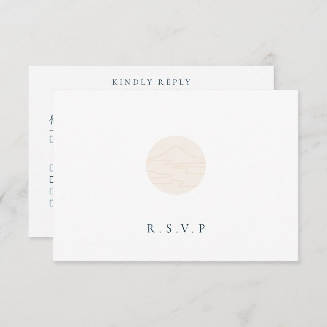 Opções de refeição paisagística japonesa RSVP (Frente/Verso)