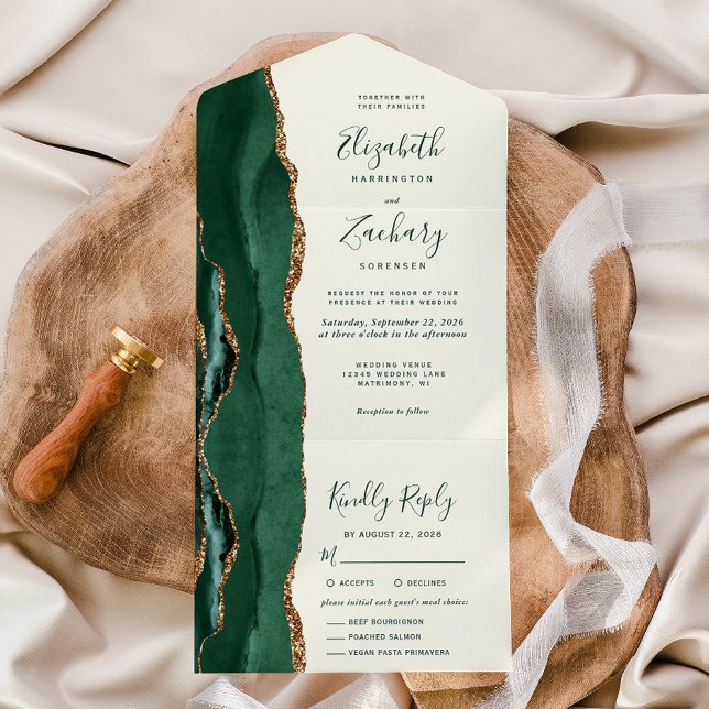 Opções de Refeição para Casamento com Dourado e Ma (Criador carregado)