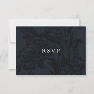 Opções de refeições RSVP w ornamentais vitorianas 