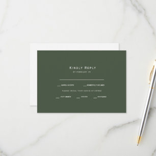 Opções do Janto Olive Green RSVP