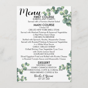 Opções do menu