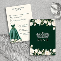 Opções do Menu Princesa Vestido Verde Quinceanera