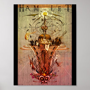 Opções do POSTER do "Hamlet" de Shakespeare
