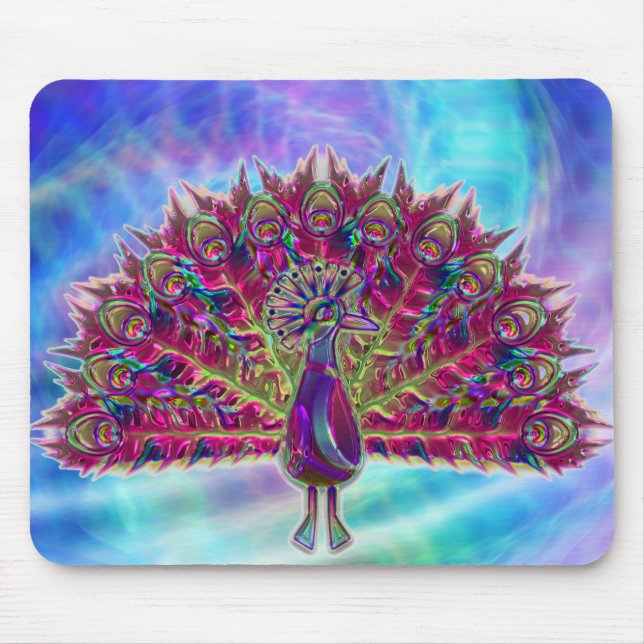 Opções Peacock Glass 2A & 2B Mousepad (Frente)