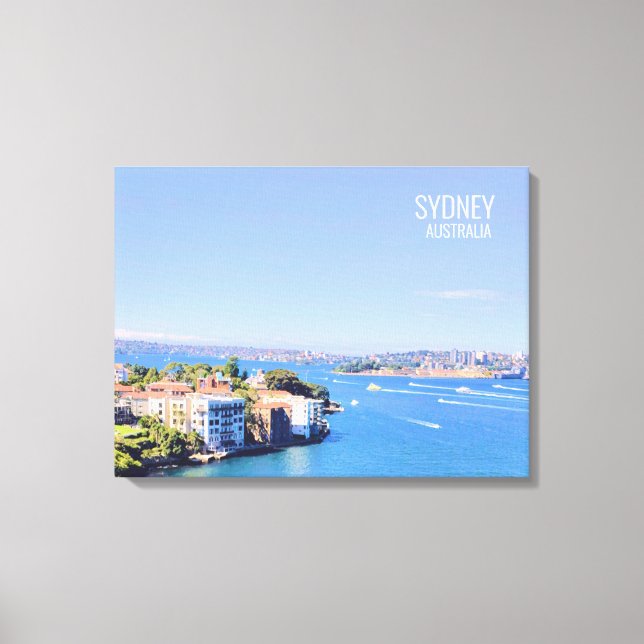 Opera House Sydney Harbour water view Canvas Print (Frente)