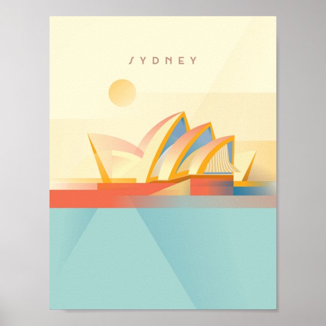 Ópera Sydney - Deco de Arte Mínimo - Poster de via (Frente)