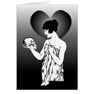 Ophelia e Yorick desvanecem-se cartão vazio