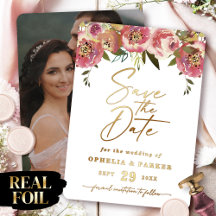 Ophelia Floral Foto Salve o Dia com Ouro Real