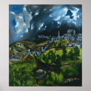 Opinião de El Greco do poster de Toledo