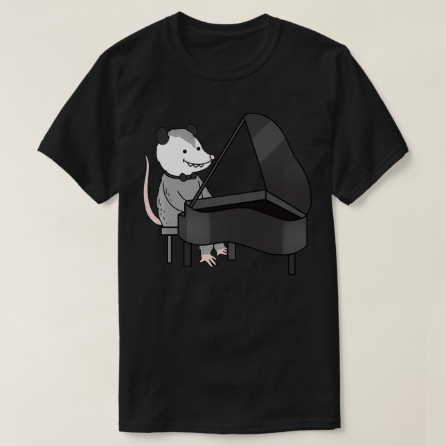 Opossum Playing Piano Pullover  (Frente do Design)