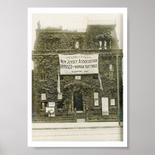 Oposto à Mulher Sufrage Estilo Vintage Poster
