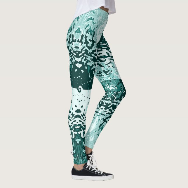 Opposites Attract Aqua Blue Leggings (Direita)