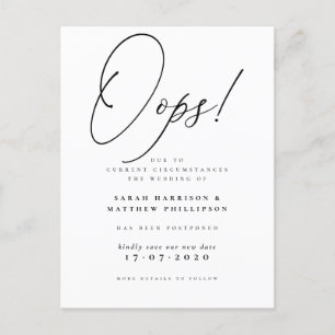 Ops! Anúncio Formal de Casamento Adiado