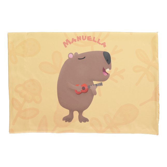 Óptica desenho animado de capybara ukulele (Frente)