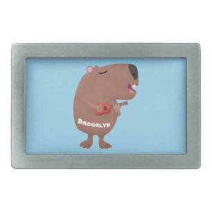 Óptica desenho animado de capybara ukulele