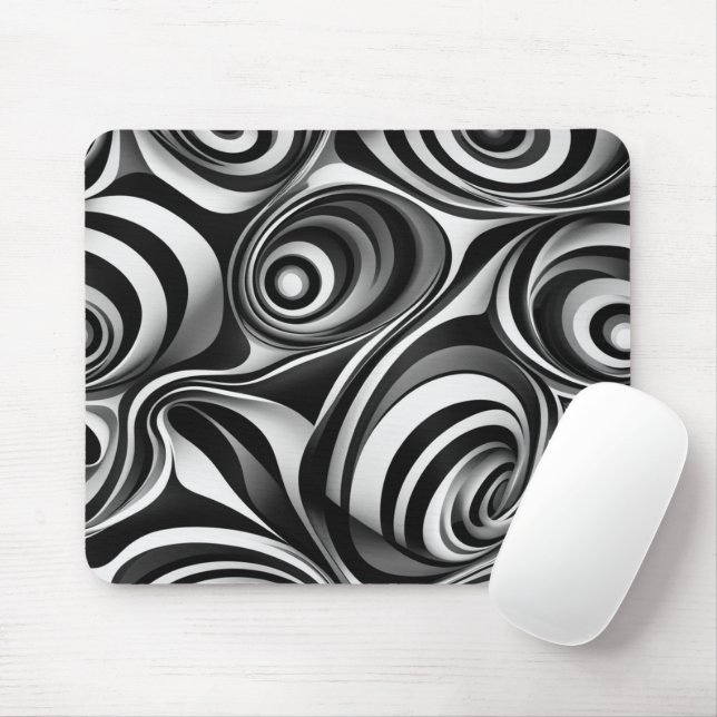 Optical Illusion Mouse Pad (Com mouse)