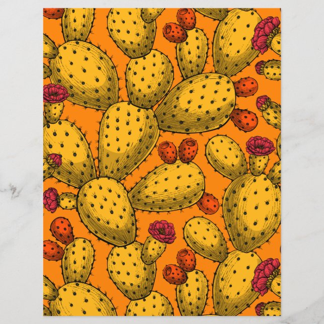 Opuntia florescente em amarelo (Frente)