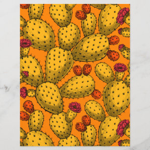 Opuntia florescente em amarelo