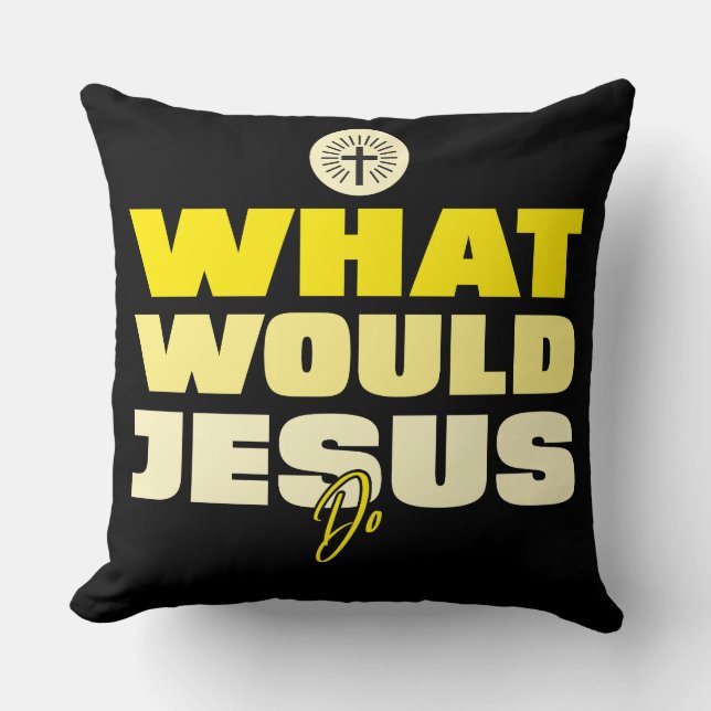 OQJF – O Que Jesus Faria? Almofada Decorativa (Frente)