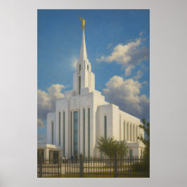Oquirrh Mountain Utah Temple Painting™ LDS Poster