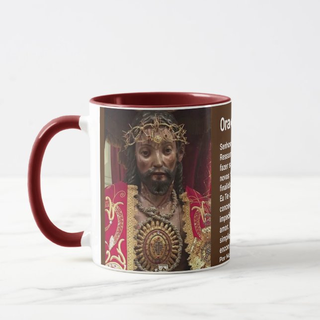 Oração ao Senhor Santo Cristo Em Caneca (Esquerda)