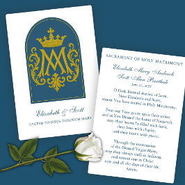 Oração Católica de Casamento Azul Mariana