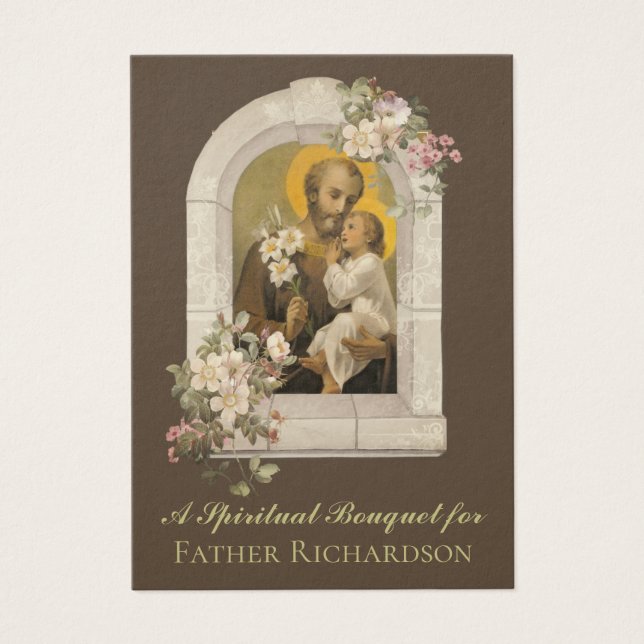 Oração de Buquê espiritual religiosa Santa (Frente)